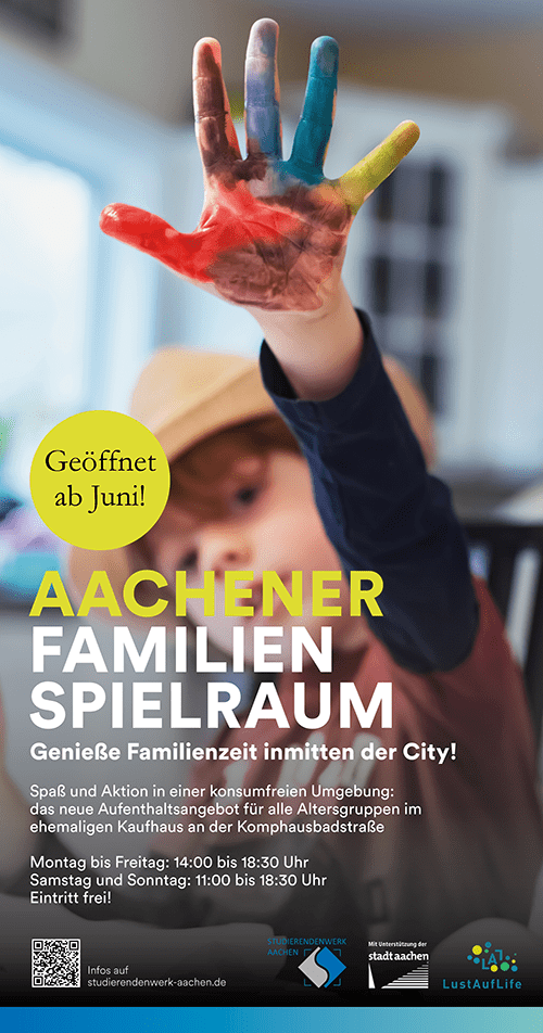 Stillen Wickeln Kinderbetreuung Familienspielraum Aachen - Plakat Studierendenwerk